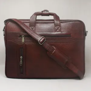 Ambitie Rank Genuine Leather Brown Laptop Bag