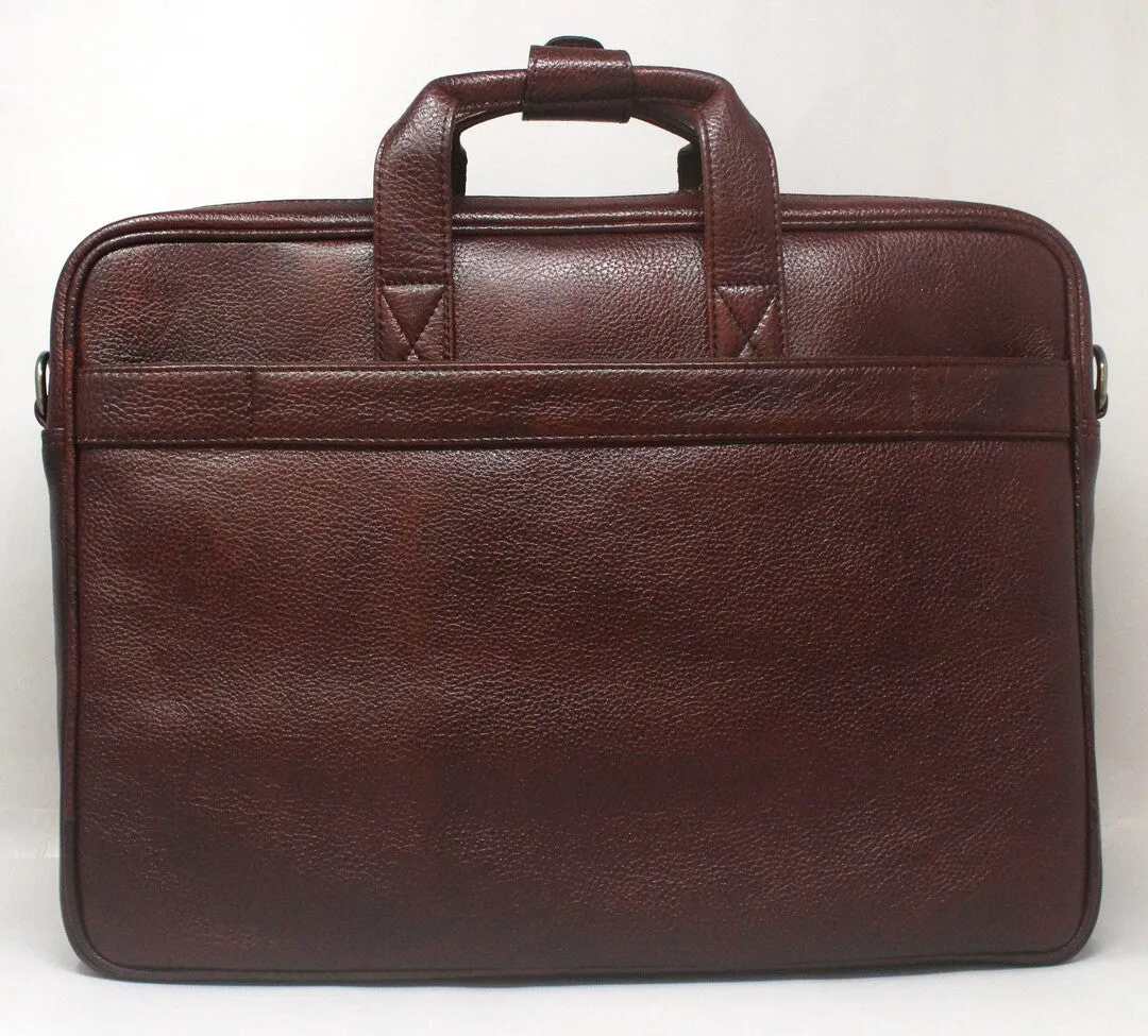 Ambitie Rank Genuine Leather Brown Laptop Bag
