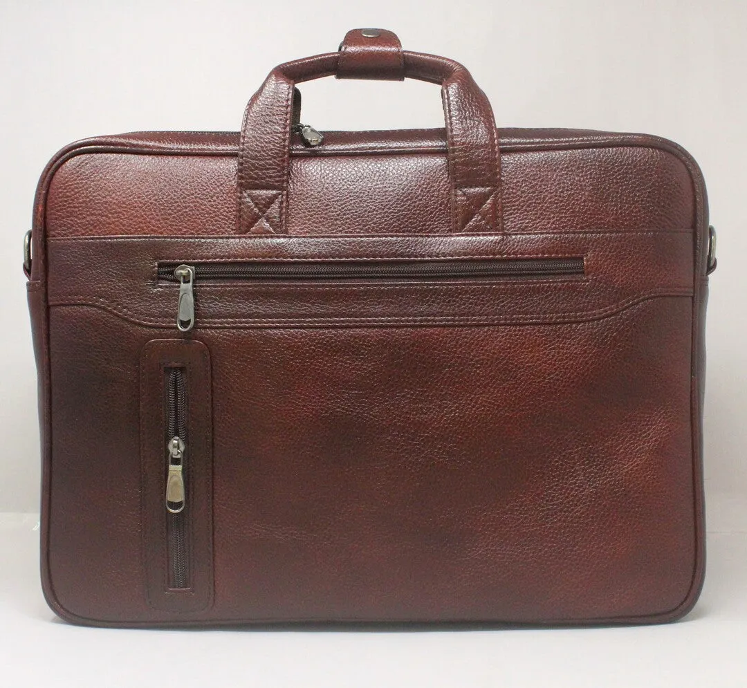 Ambitie Rank Genuine Leather Brown Laptop Bag