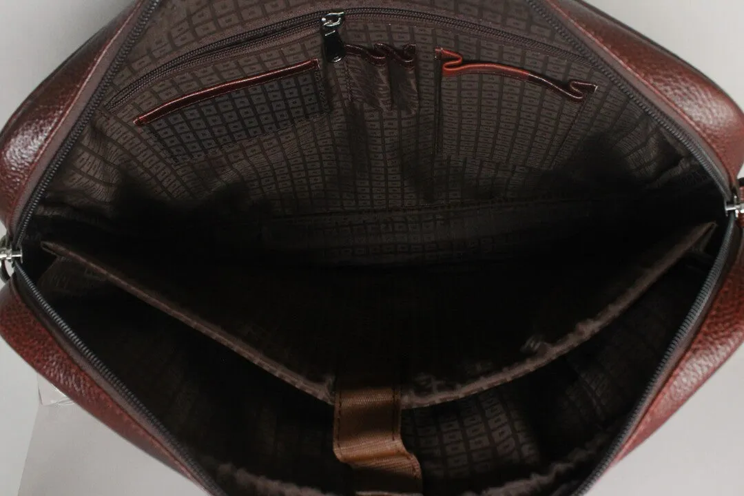 Ambitie Rank Genuine Leather Brown Laptop Bag