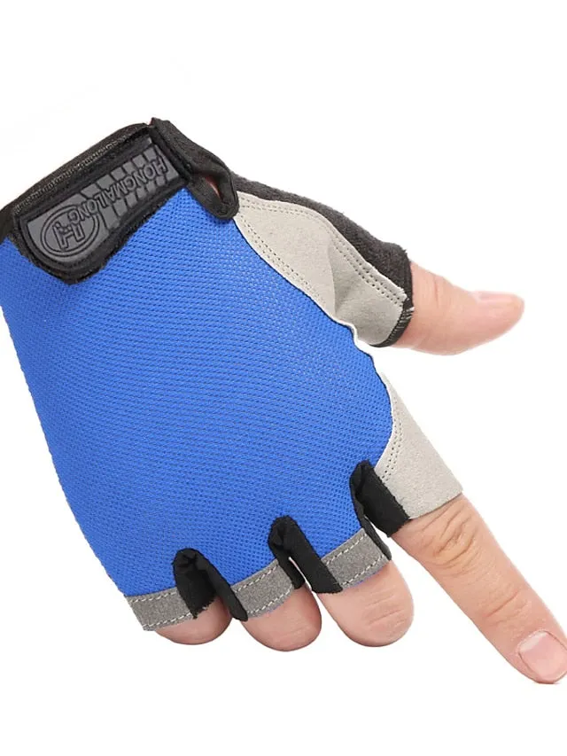 Biking Gloves Fingerless Gloves Half Finger Anti-Slip Gel Pad Wearable Protective Sports Gloves Road Cycling Camping / Hiking Motorcycle Light Blue Pink Black orange for Adults
