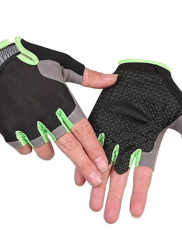 Biking Gloves Fingerless Gloves Half Finger Anti-Slip Gel Pad Wearable Protective Sports Gloves Road Cycling Camping / Hiking Motorcycle Light Blue Pink Black orange for Adults