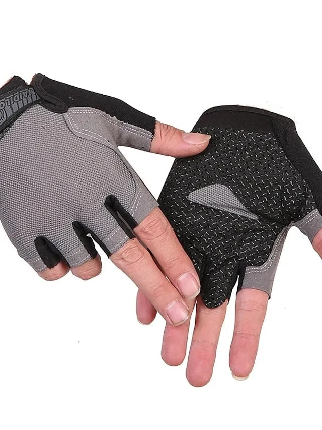Biking Gloves Fingerless Gloves Half Finger Anti-Slip Gel Pad Wearable Protective Sports Gloves Road Cycling Camping / Hiking Motorcycle Light Blue Pink Black orange for Adults
