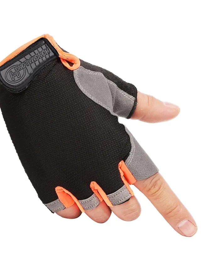 Biking Gloves Fingerless Gloves Half Finger Anti-Slip Gel Pad Wearable Protective Sports Gloves Road Cycling Camping / Hiking Motorcycle Light Blue Pink Black orange for Adults