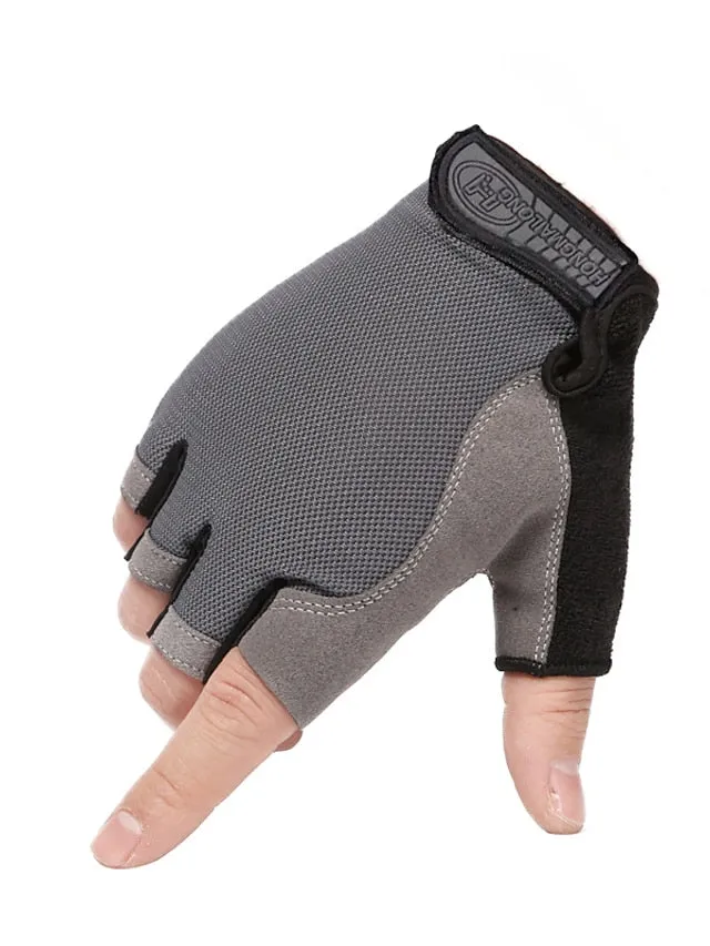 Biking Gloves Fingerless Gloves Half Finger Anti-Slip Gel Pad Wearable Protective Sports Gloves Road Cycling Camping / Hiking Motorcycle Light Blue Pink Black orange for Adults