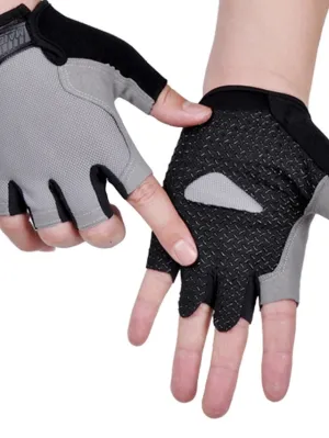 Biking Gloves Fingerless Gloves Half Finger Anti-Slip Gel Pad Wearable Protective Sports Gloves Road Cycling Camping / Hiking Motorcycle Light Blue Pink Black orange for Adults