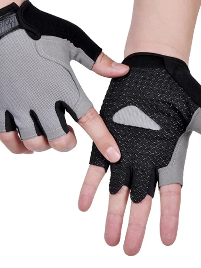 Biking Gloves Fingerless Gloves Half Finger Anti-Slip Gel Pad Wearable Protective Sports Gloves Road Cycling Camping / Hiking Motorcycle Light Blue Pink Black orange for Adults
