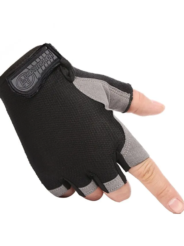 Biking Gloves Fingerless Gloves Half Finger Anti-Slip Gel Pad Wearable Protective Sports Gloves Road Cycling Camping / Hiking Motorcycle Light Blue Pink Black orange for Adults