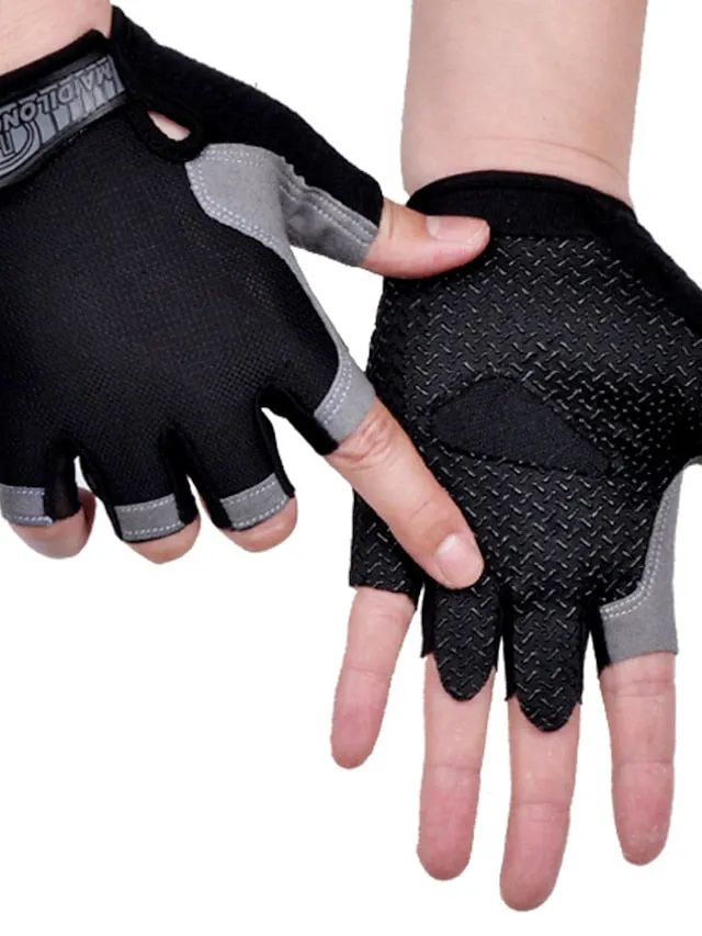 Biking Gloves Fingerless Gloves Half Finger Anti-Slip Gel Pad Wearable Protective Sports Gloves Road Cycling Camping / Hiking Motorcycle Light Blue Pink Black orange for Adults