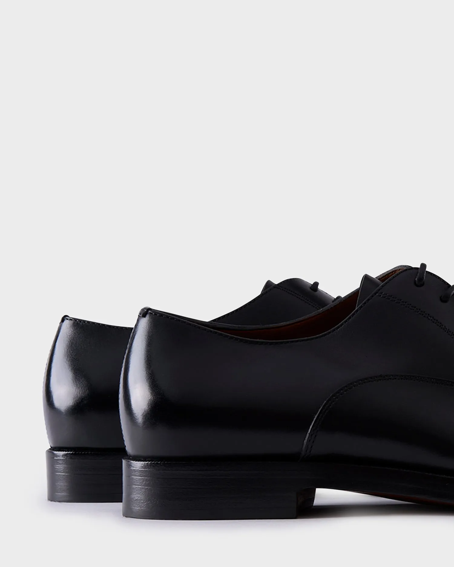 Black Leather Torino Oxford Shoes