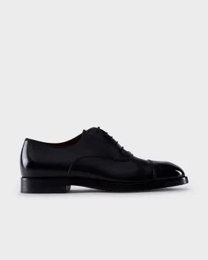 Black Leather Torino Oxford Shoes