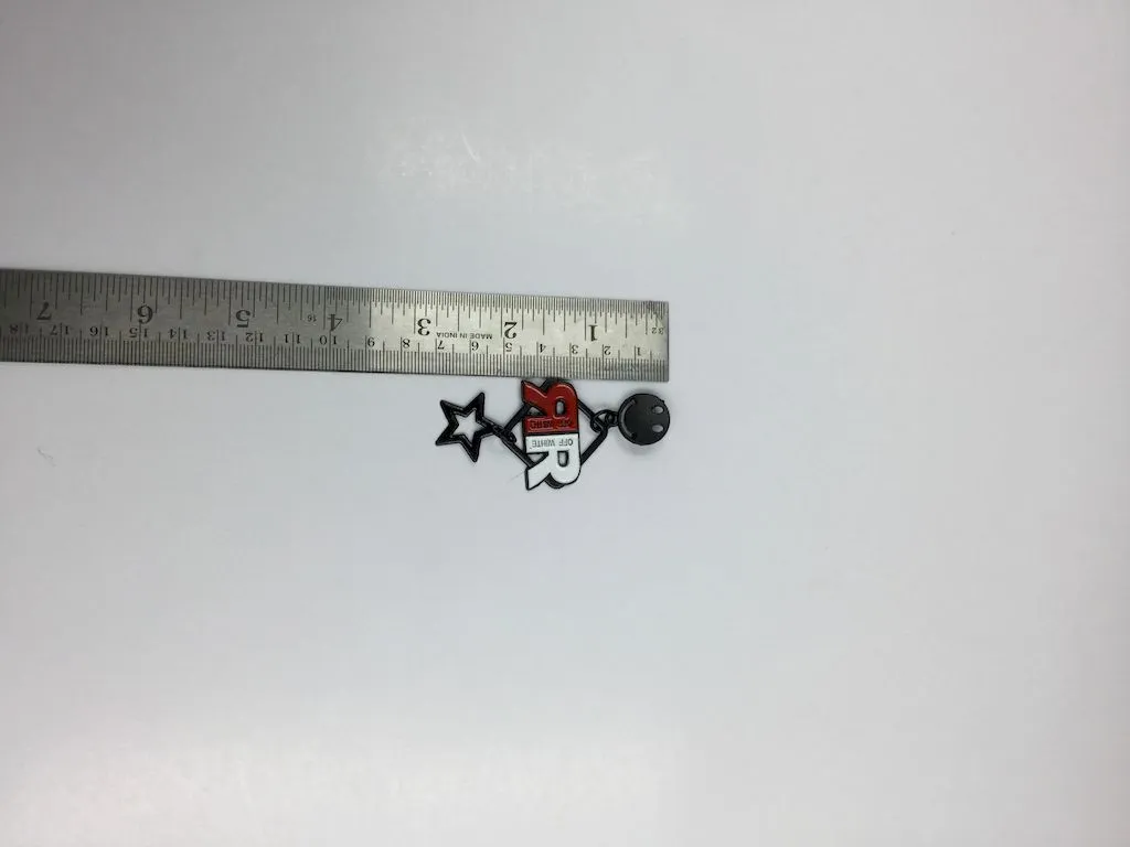 Black White Red Designer Clip Brooch