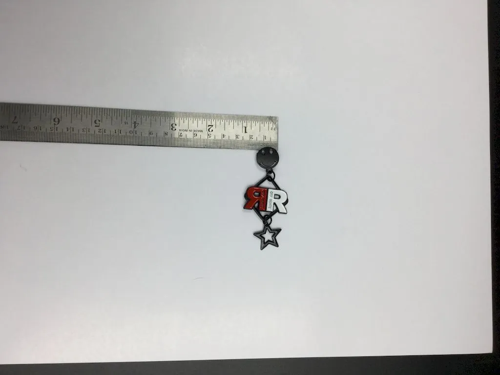 Black White Red Designer Clip Brooch