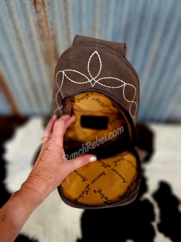 Boot Stitch Backpack in Chocolate #5585