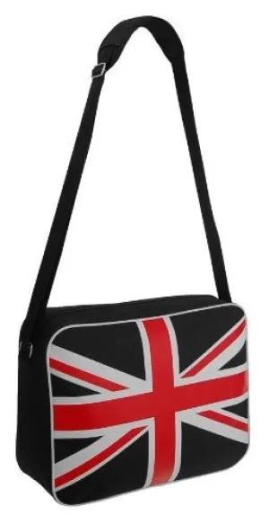 Brittania Union Jack Cross Body Travel Messenger Polyester Shoulder Bag