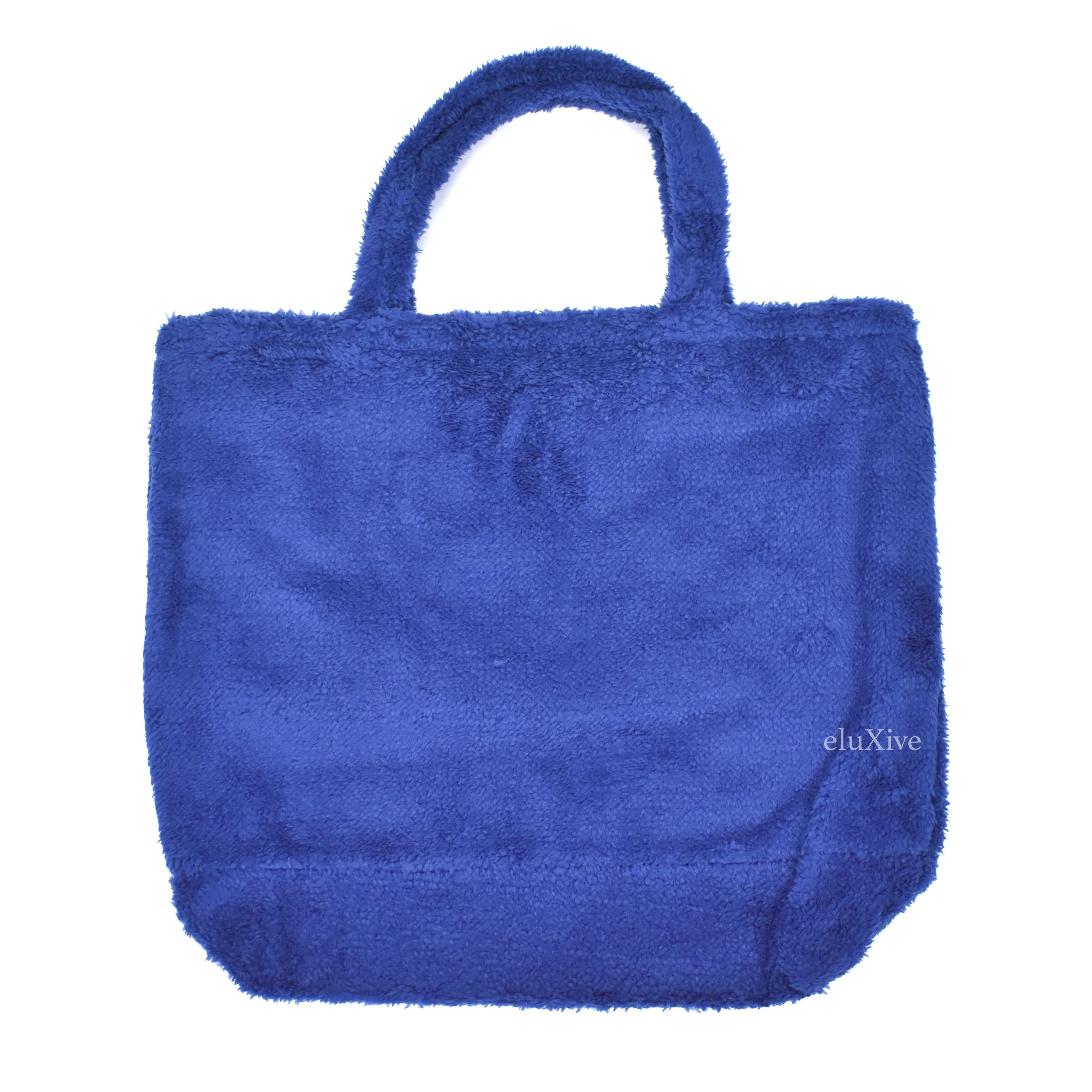 Cactus Plant Flea Market - Smiley Face Fur Tote Bag (Navy)