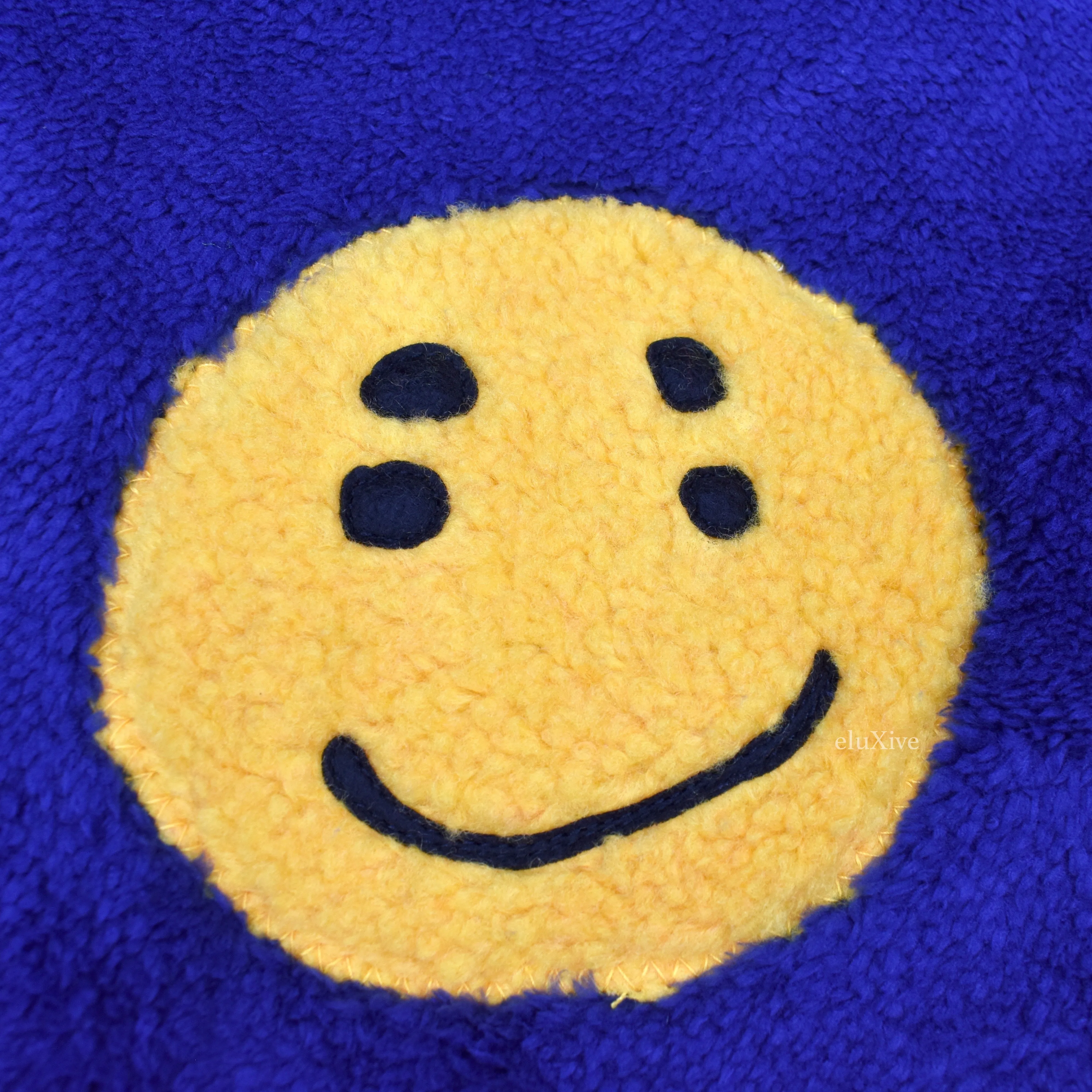 Cactus Plant Flea Market - Smiley Face Fur Tote Bag (Navy)