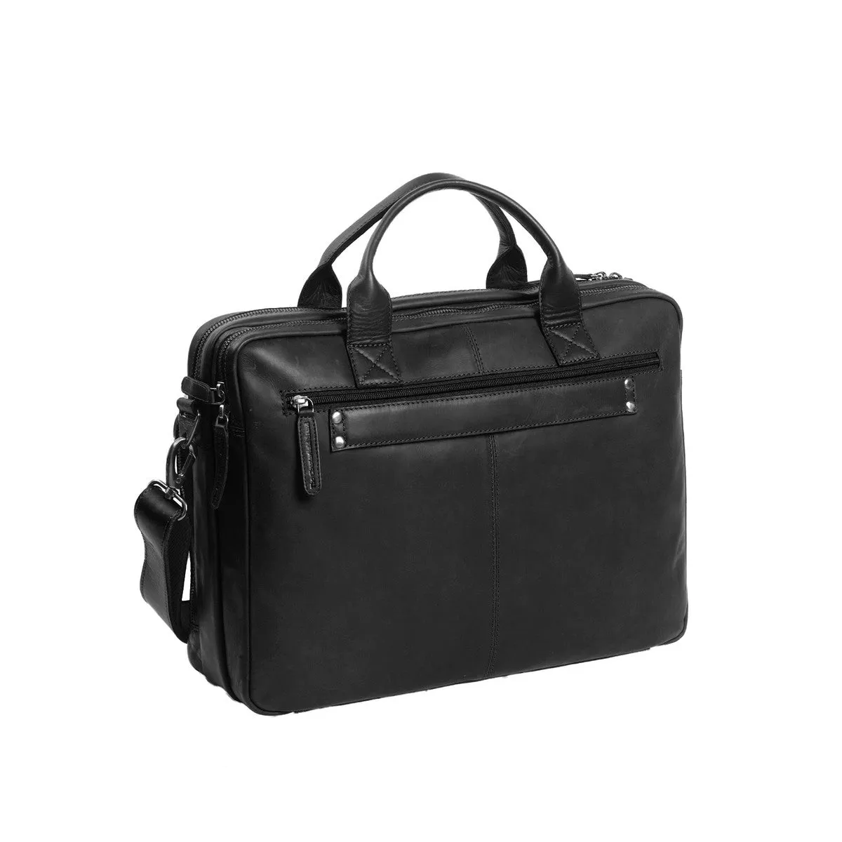 Chesterfield Jackson Leather Laptop Bag | Black