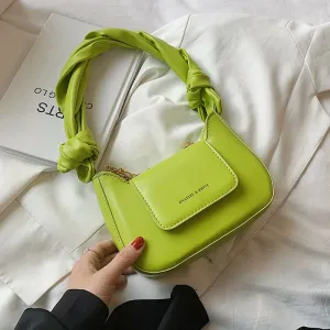 Christmas Gift Small Fashion Short Handles PU Leather Underarm Crossbody Bag for Women 2021 Luxury Trendy Chain Baguette Shoulder Handbags