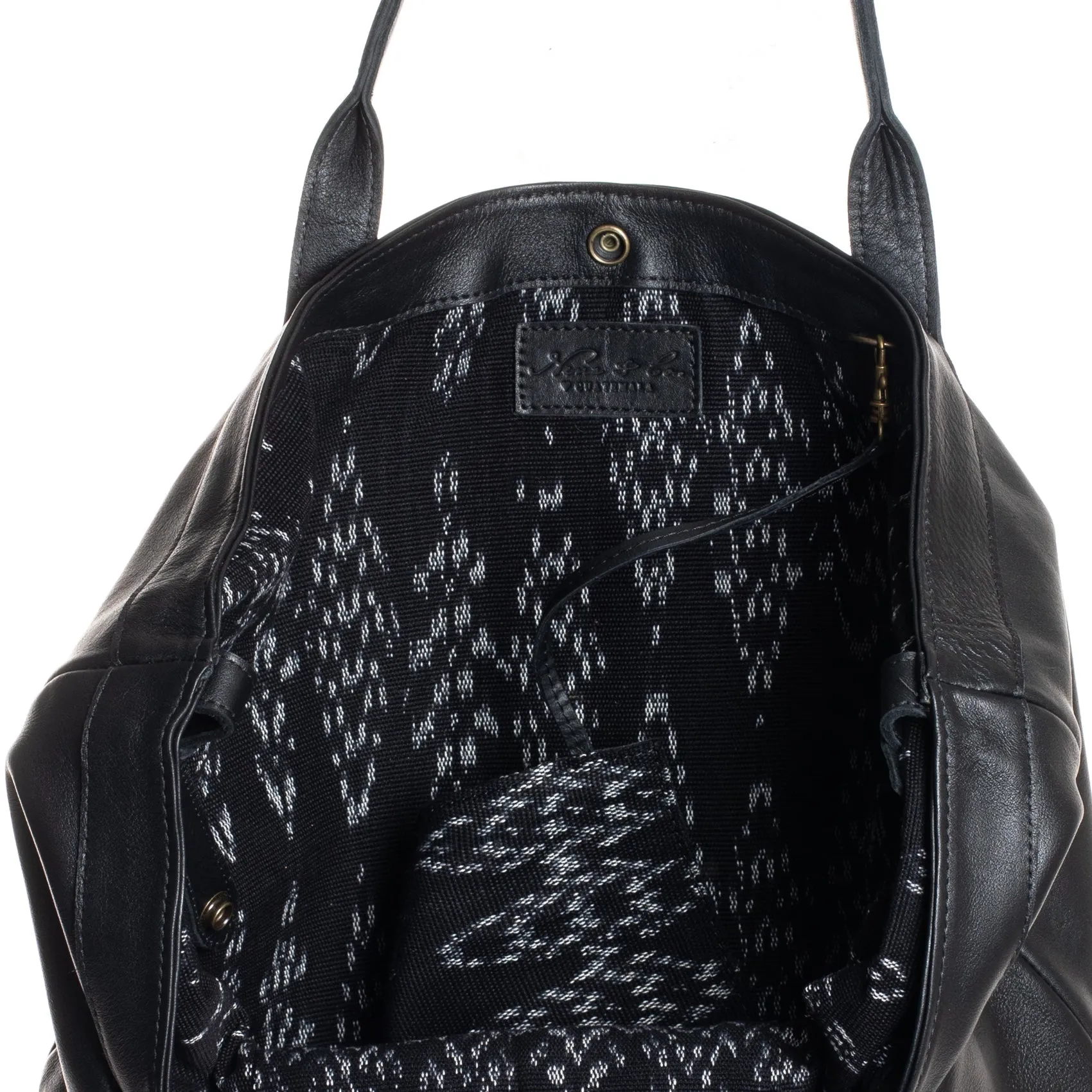 CONVERTIBLE TOTE - FULL LEATHER COLLECTION - BLACK
