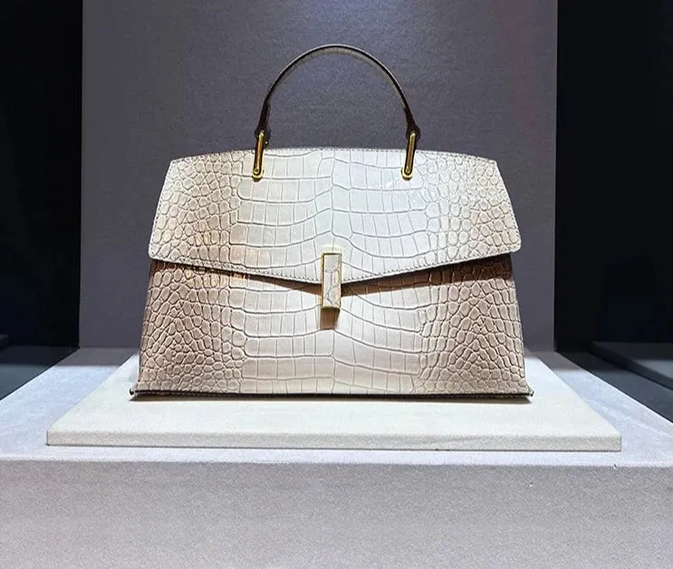Crocodile Pattern Leather Women's Handbags Luxury Shell Shoulder Bags
