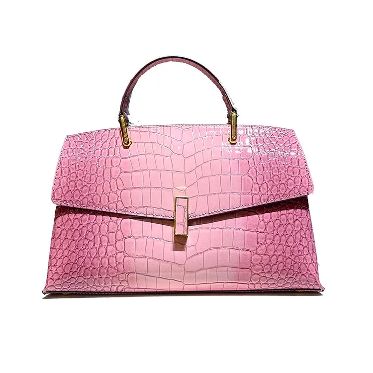 Crocodile Pattern Leather Women's Handbags Luxury Shell Shoulder Bags