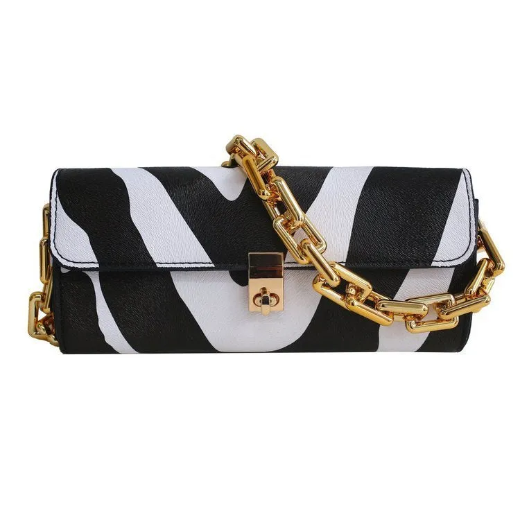Cross-border French Niche Handbags Autumn And Winter New Fashion Wild Ins Thick Chain One-shoulder Clutch Underarm Bag