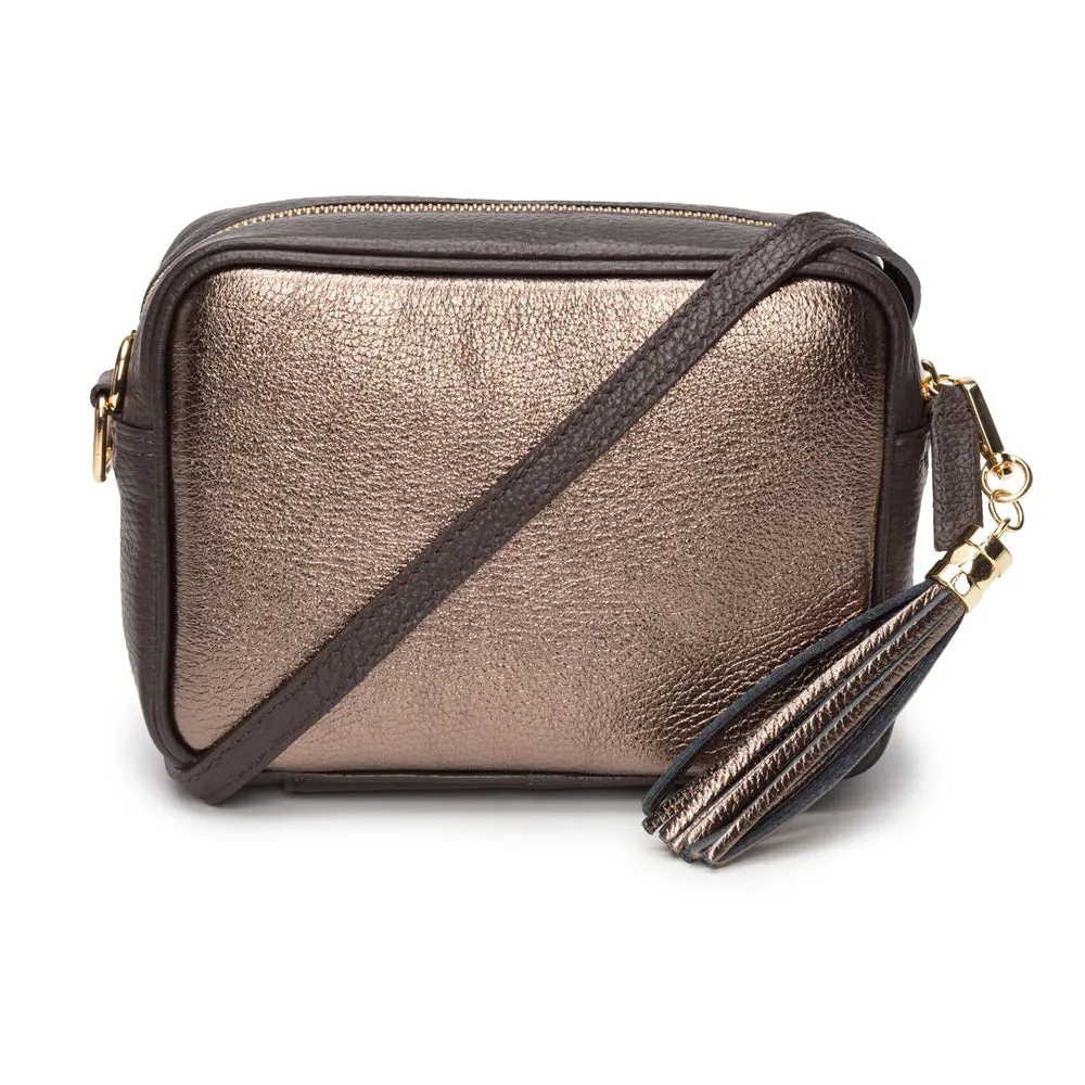 Crossbody Bag in Metallic Blend Bronze