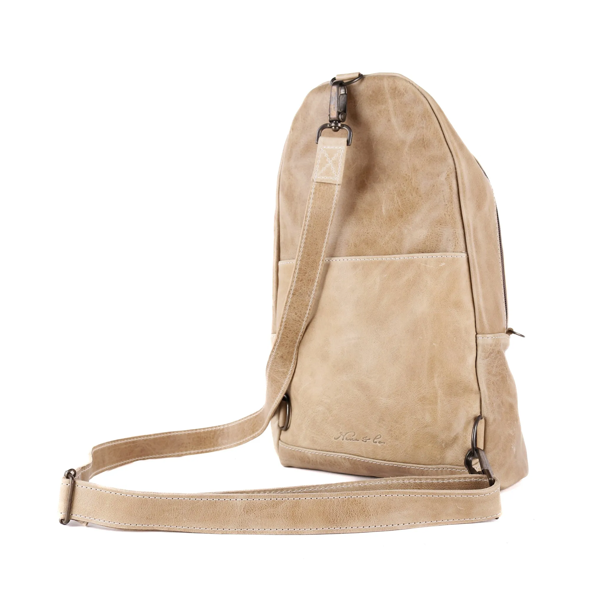 CROSSBODY SLING 2.0 - LARGE - OOAK HUIPIL - CAMEL - NO. 13045