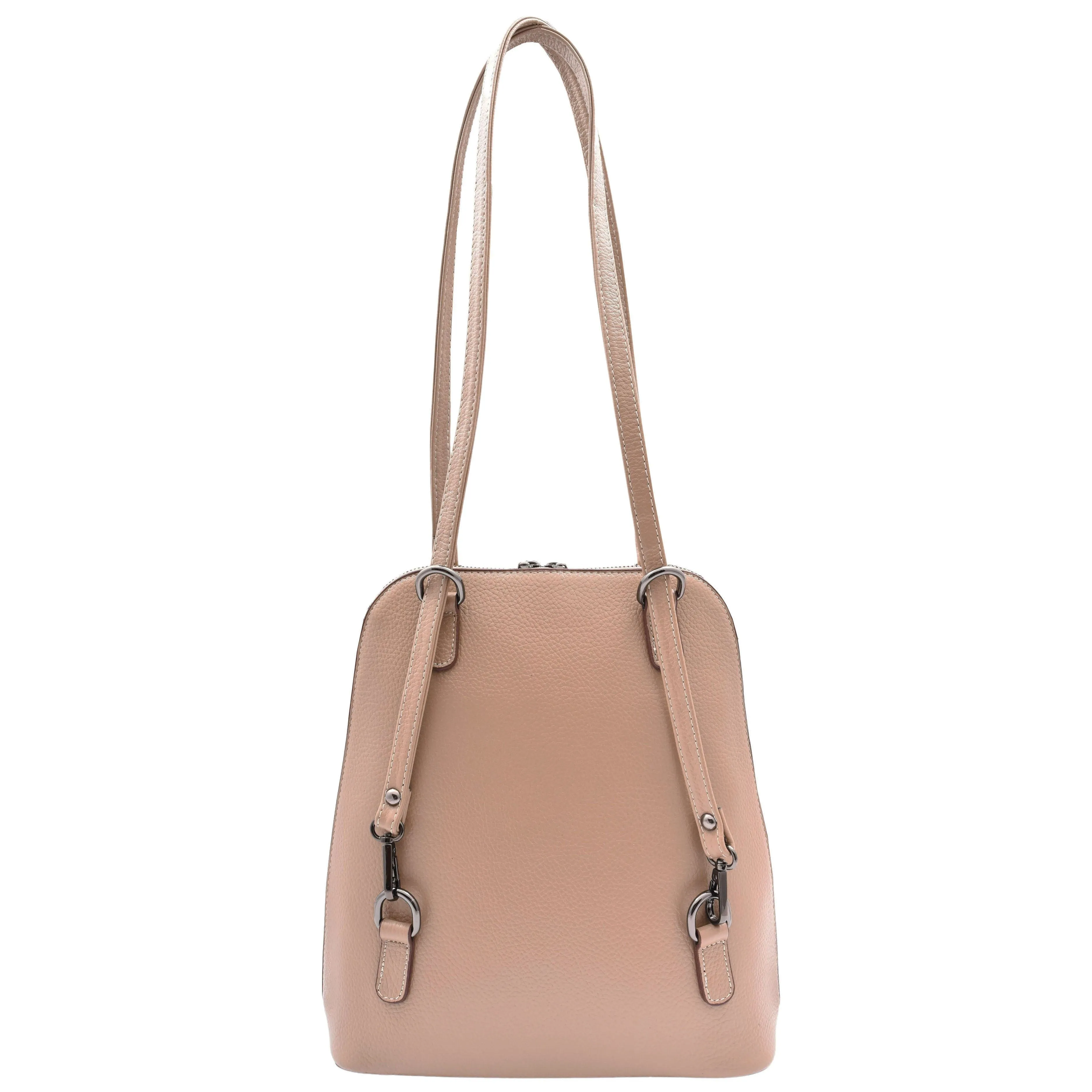 DR615 Women's Backpack Style Leather Shoulder Bag Taupe