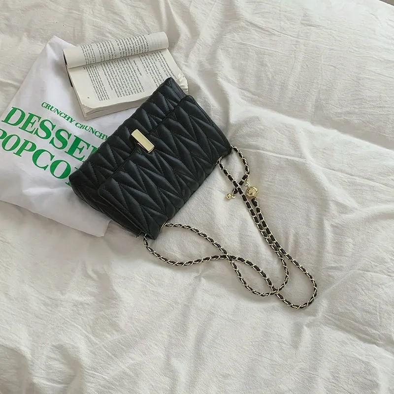 Easiest for Match Commuter Bag Women's 2023 New Arrival Trendy Chic Chanel-Style Quilted Chain Bag Niche Style Messenger Bag Small Square Bag