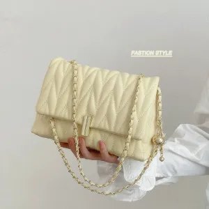 Easiest for Match Commuter Bag Women's 2023 New Arrival Trendy Chic Chanel-Style Quilted Chain Bag Niche Style Messenger Bag Small Square Bag
