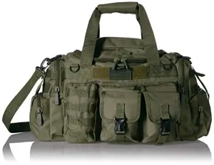 East West U.S.A Tactical Outdoor Multi Pockets Heavy Duty 22" Duffel Bag, Outdoor Sports Bag Olive Color