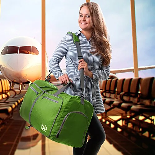 Extra Large Duffle Bag with Pockets - Travel Duffel Bag for Women and Men (Dark Green)