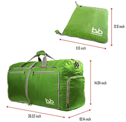 Extra Large Duffle Bag with Pockets - Travel Duffel Bag for Women and Men (Dark Green)