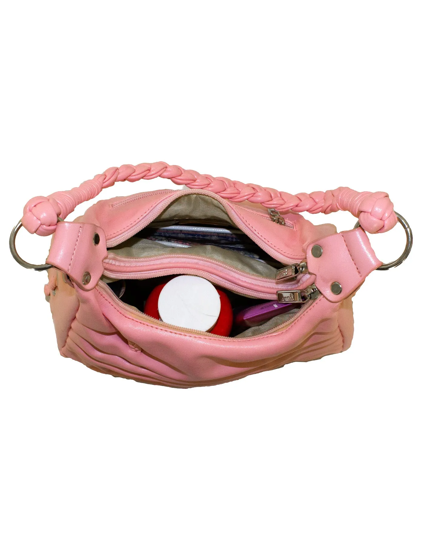Fino SK-5544 Faux Leather Shoulder Bag - Pink