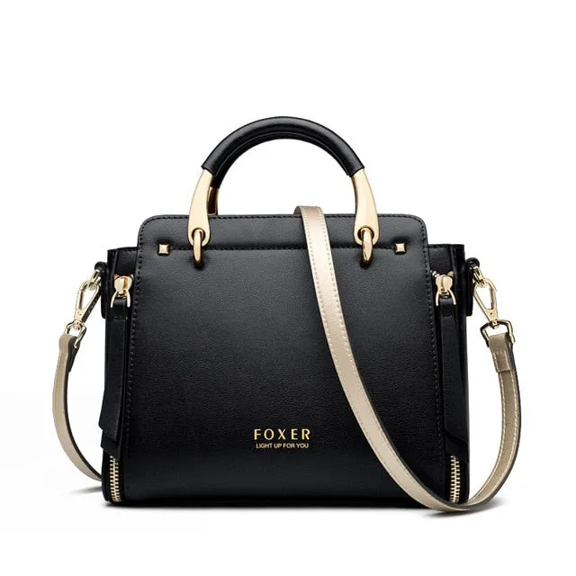 FOXER Women Crossbody Shoulder Bags Split Leather Large Capacity Handbags