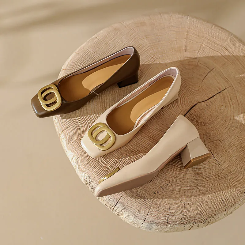 FY Zoe Block Heel Pump