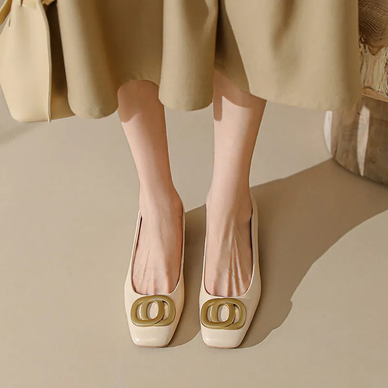 FY Zoe Block Heel Pump