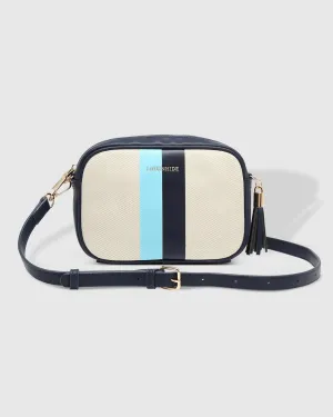 Ginger Canvas Crossbody Bag Cream Sky Blue