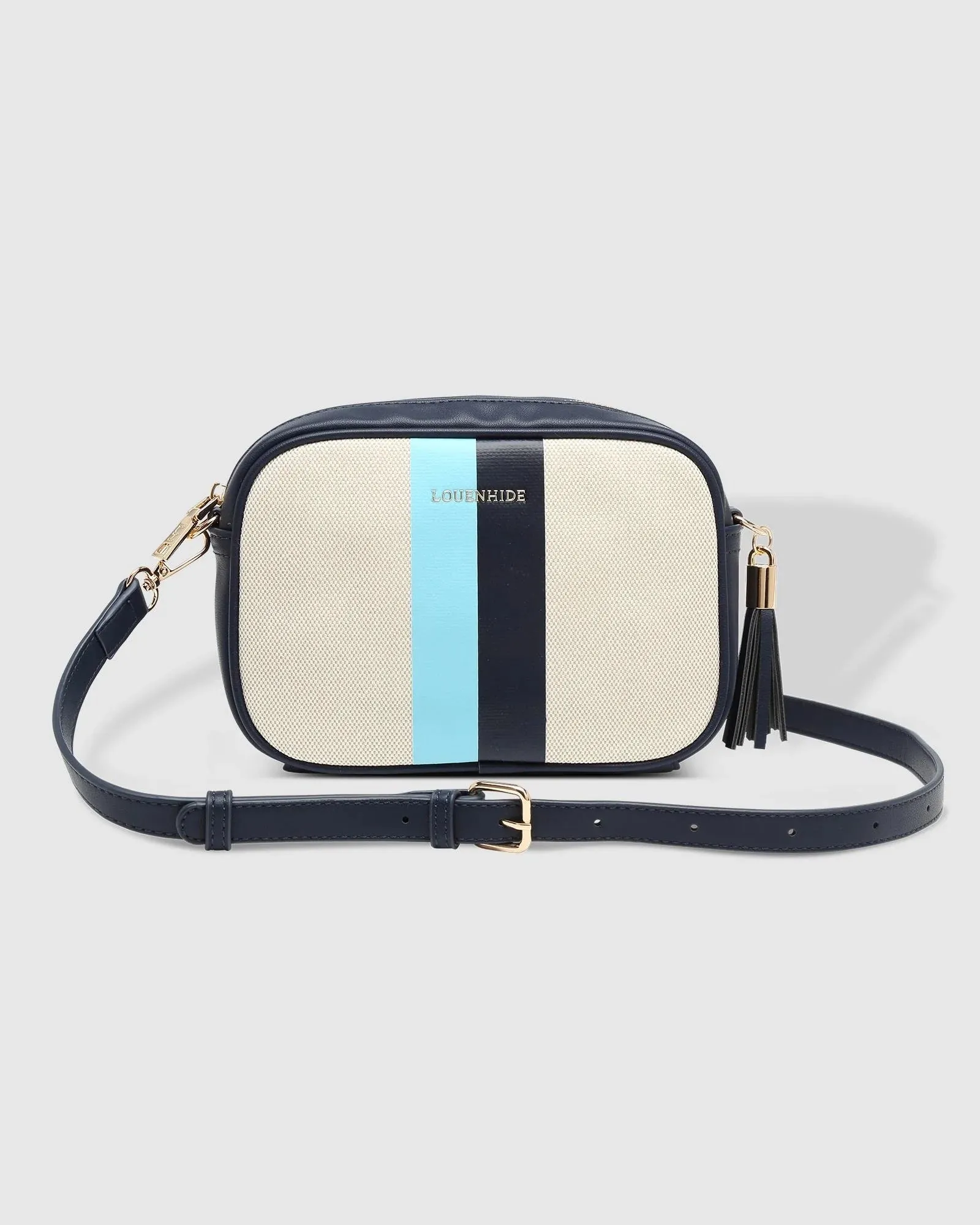 Ginger Canvas Crossbody Bag Cream Sky Blue