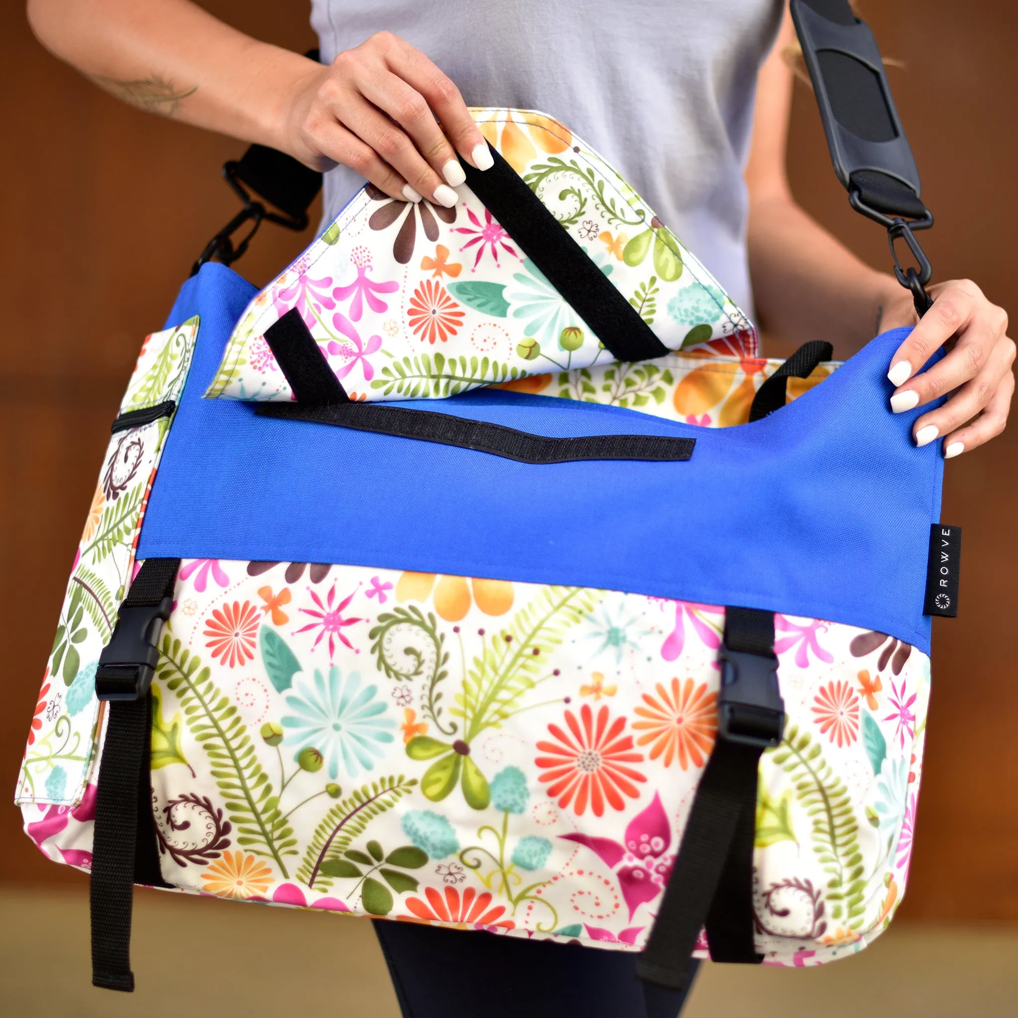 Go Anywhere Bag, Blue Flower