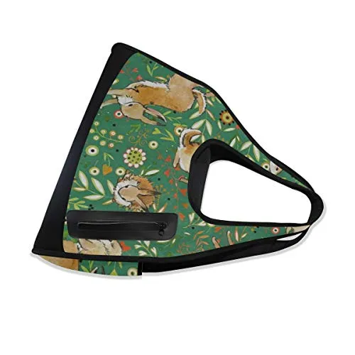 Gym Bag Green Bunny Rabbiter Leaf Easter Women Yoga Canvas Duffel Bag Crossbody Tennis Racket