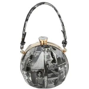 Handbag Factory Corp - Glossy Magazine Evening Crossbody Dome Shoulder Bag