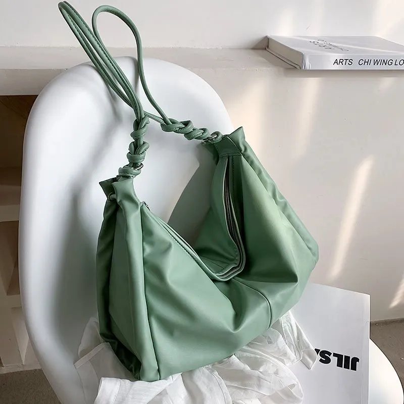 High Capacity Big PU Leather Crossbody Shoulder Bag for Women 2021 Trendy Luxury Designer Simple Branded Shopping Handbags