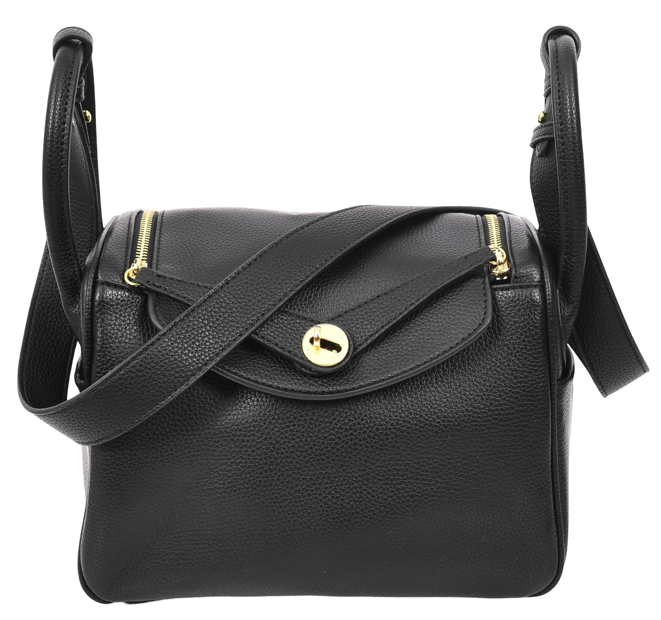 Iqaluit Women's Faux Leather Large Shoulder Strap Bag Black