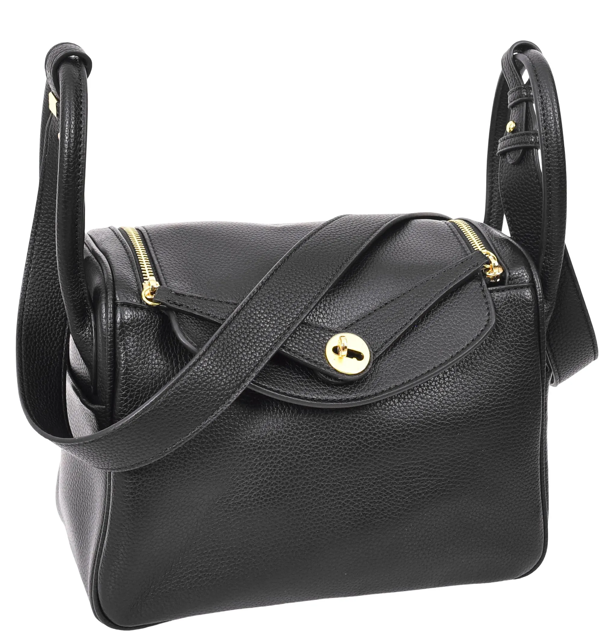Iqaluit Women's Faux Leather Large Shoulder Strap Bag Black