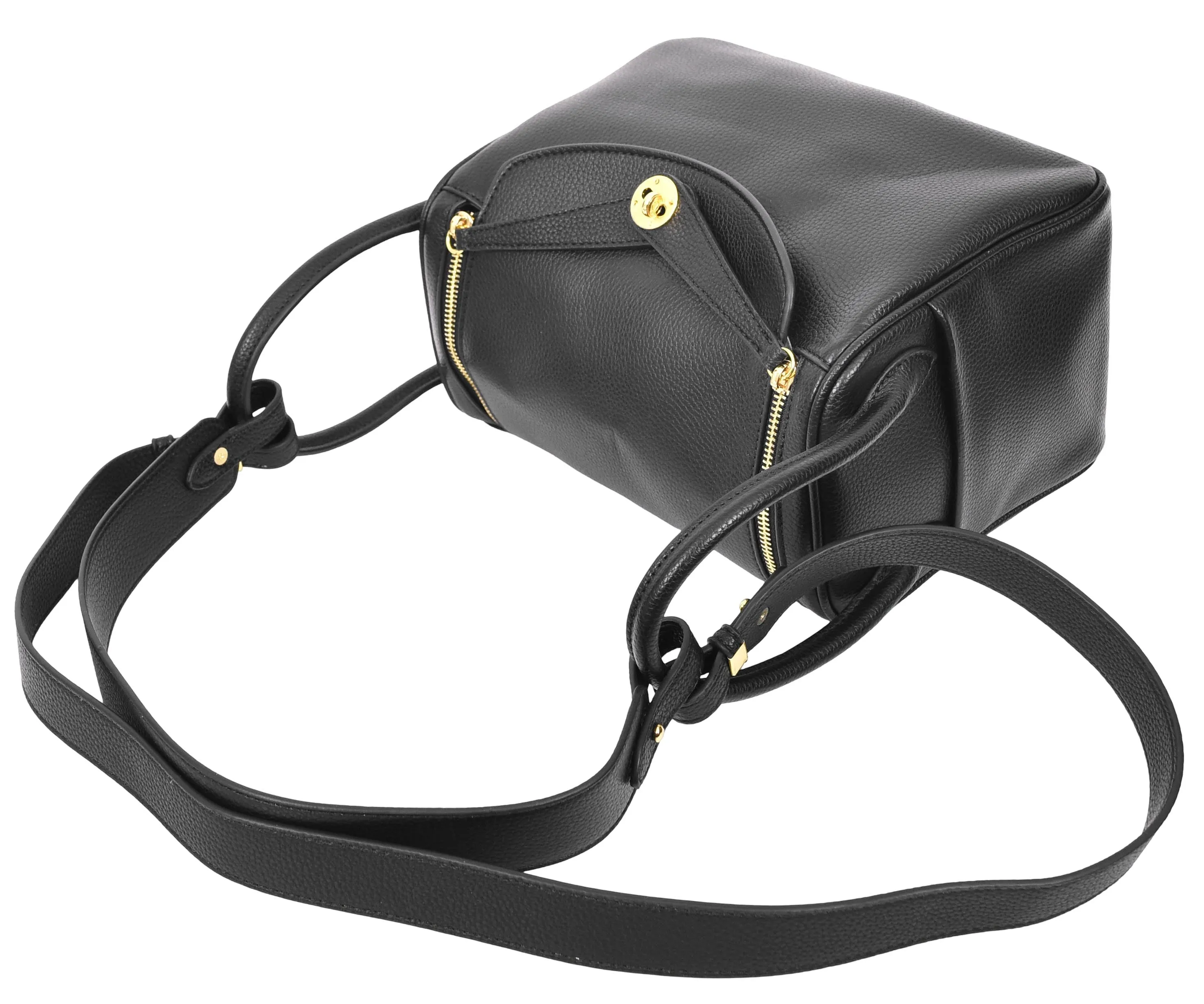 Iqaluit Women's Faux Leather Large Shoulder Strap Bag Black