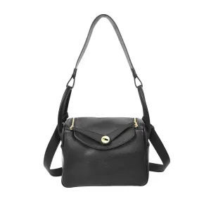 Iqaluit Women's Faux Leather Large Shoulder Strap Bag Black