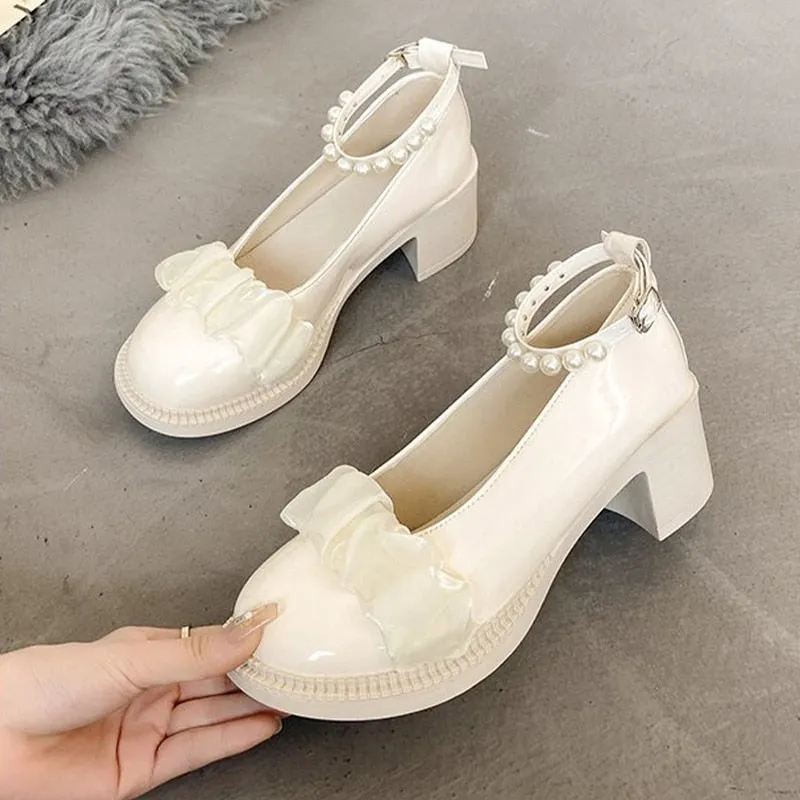 Joskaa Brand Women Mary Janes Lolita Shoes Hot Sale Pumps High Heels Chunky Sandals 2024 New Summer Party Ladies Shoes Oxford Zapatos